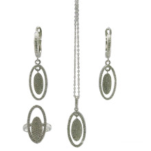 Schmuck Set mit Silber Set für Mode Design Rhodium Beschichtung (S3381)